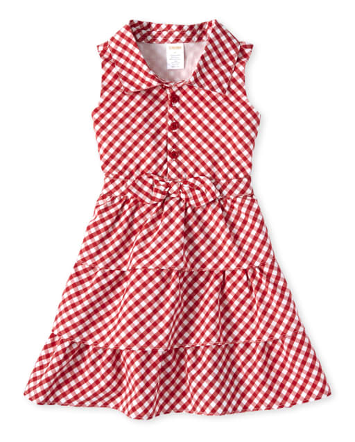 Girls gingham sales