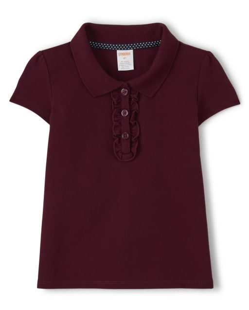 Maroon polo shirt for girls 2025