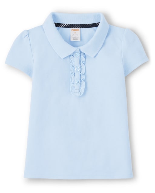 Light blue polo shirt girls store