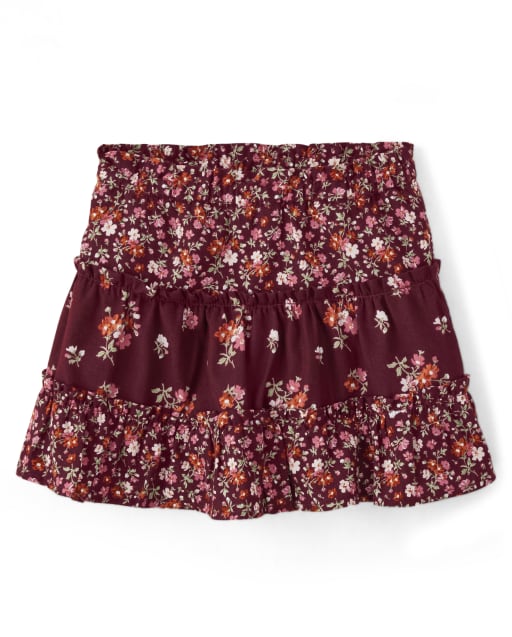 Girls Floral Skort