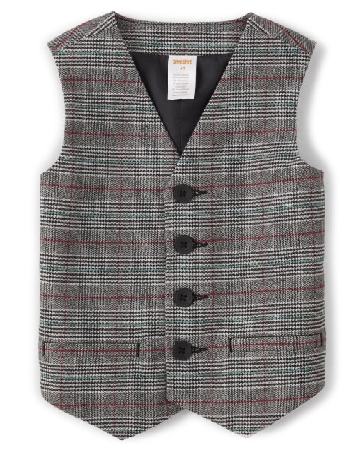 Kids plaid vest discount