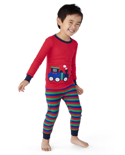 Kids train pajamas sale