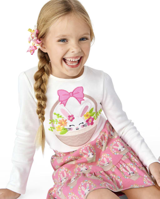 Girls Long Sleeve Embroidered Basket Top Spring Celebrations Gymboree SIMPLYWHT