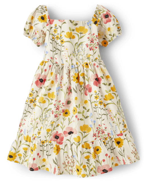 Baby Girls Short Sleeve Floral Woven Tiered Dress 2-Piece Outfit Set -  Homegrown by Gymboree