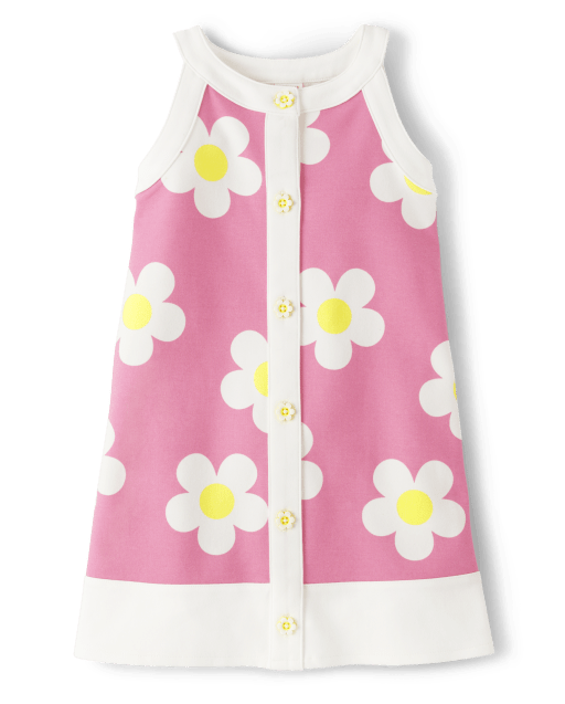Gymboree Girls Flower Pink Tank Size 6 Dress (DDDD).