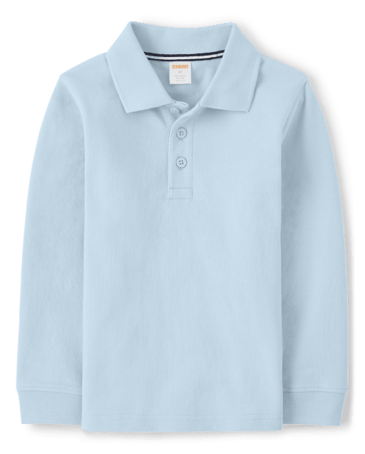 Boys Long Sleeve Polo Short - Uniform | Gymboree - CLOUDLESS