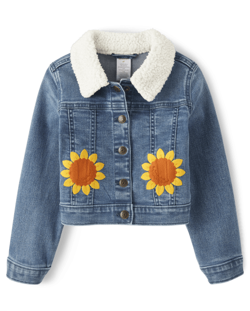 Baby denim fur jacket best sale