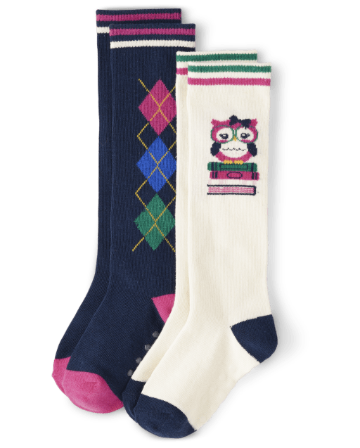 Toddler argyle knee socks 2025