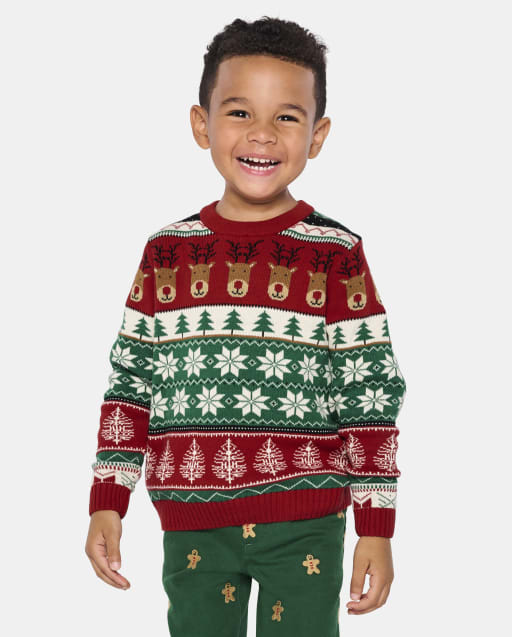 Boys Intarsia Fairisle Sweater - Christmas Cabin