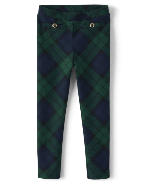 Girls Plaid Ponte Knit Jeggings Holiday Express NOBLE FOREST Gymboree CA