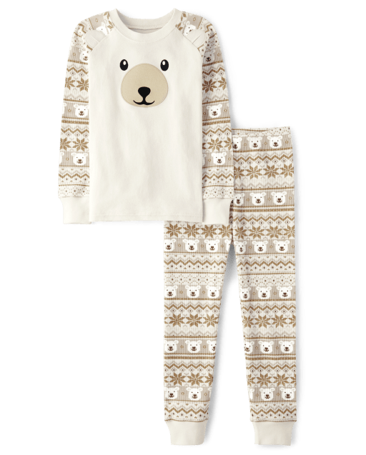 Unisex Matching Family Long Raglan Sleeve Polar Bear Snug Fit Thermal  Pajamas - Mandy Moore for Gymboree