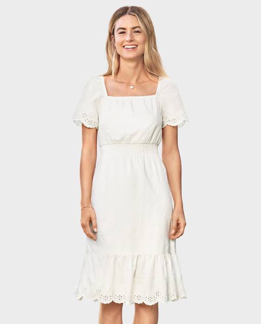 Andmary アンドマリー Laura tiered dress 白 ホワイト ANDMARY】Laura tiered dress