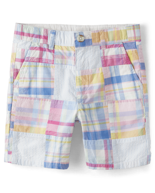 Boys madras shorts shop