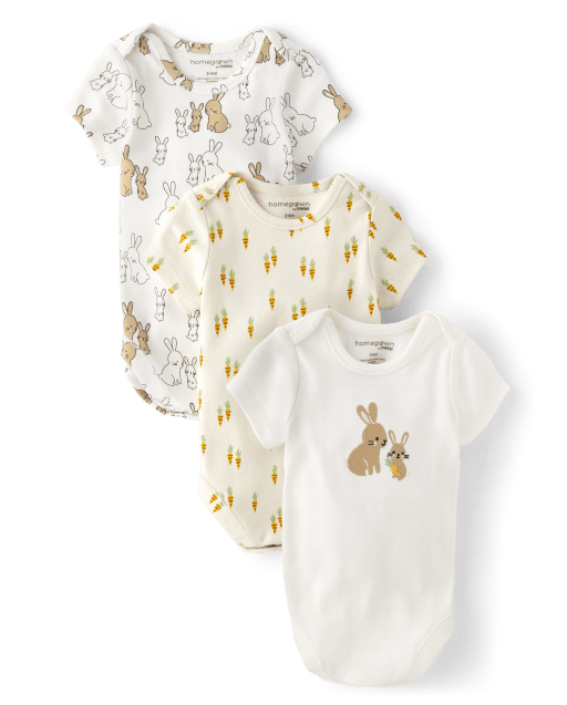 Unisex Baby Short Sleeve Easter Chick Graphic Bodysuit
