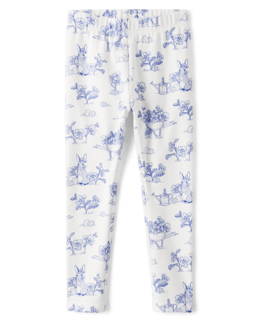 Girls Bunny Print Knit Leggings Blue - - | Gymboree Belle SIMPLYWHT