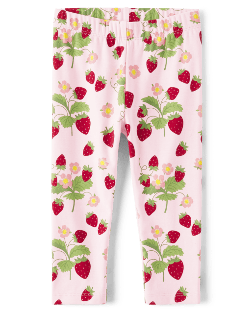 Girls Strawberry Capri Leggings Strawberry Sweetie ROSE MIST Gymboree CA