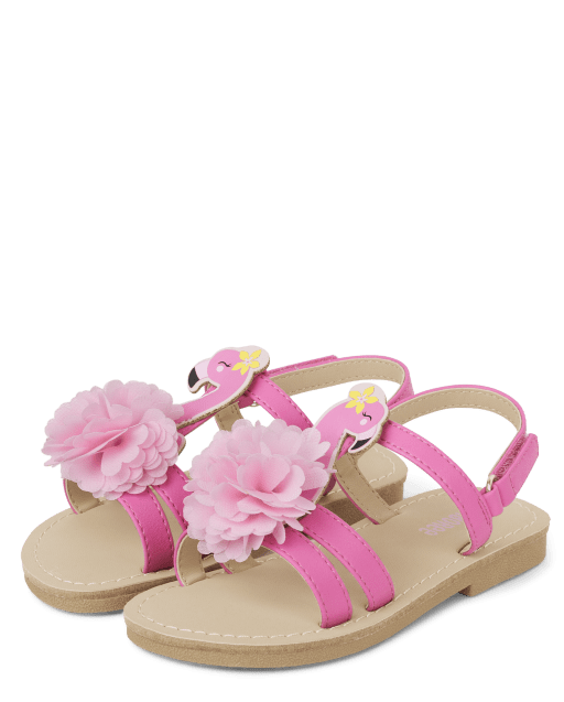 Girls flamingo sandals hotsell