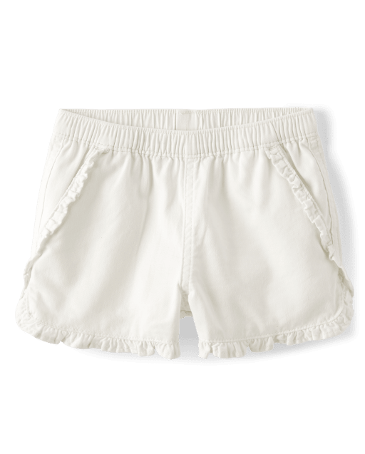 Girls Ruffle Pull On Shorts Little Essentials SIMPLYWHT Gymboree CA