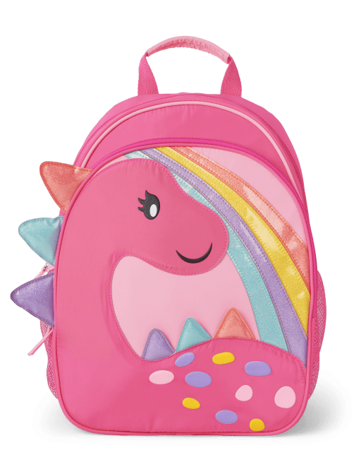 Girls Glitter Dino Backpack Uniform Multi clr