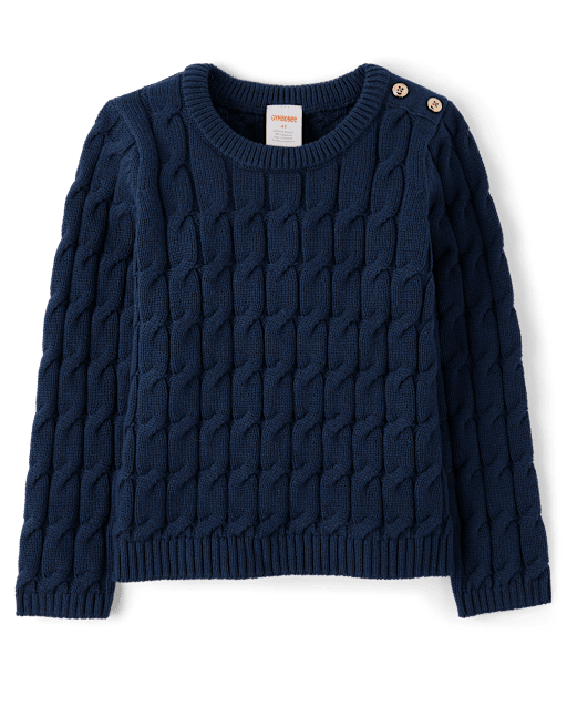 Girls cable knit jumper store