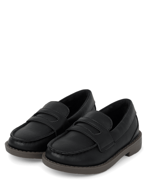 Boys Faux Leather Dress Loafer - All Dressed Up - BLACK | Gymboree