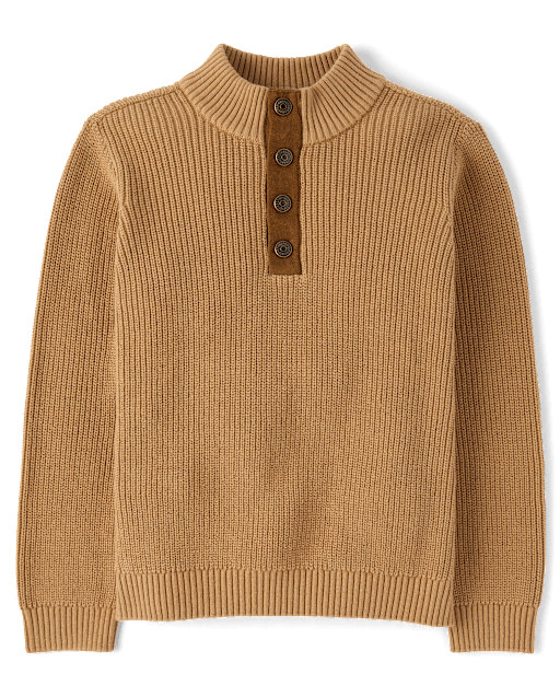 Boys Long Sleeve Turtleneck Sweater Little Essentials CHIPMUNK Gymboree CA