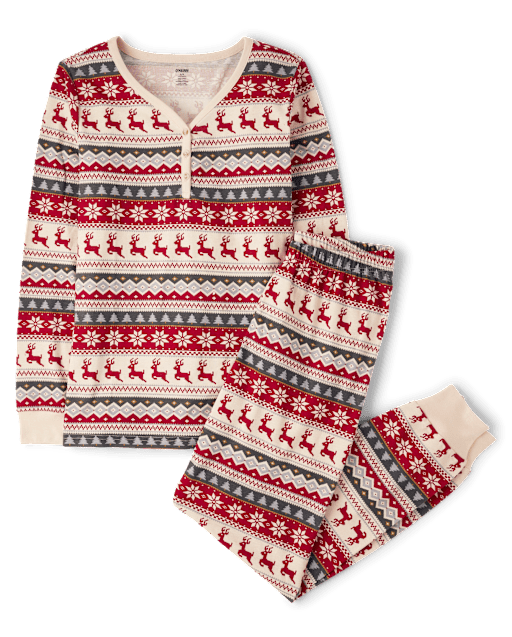 Womens fair isle christmas pajamas deals