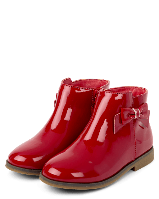 Girls red boots shop