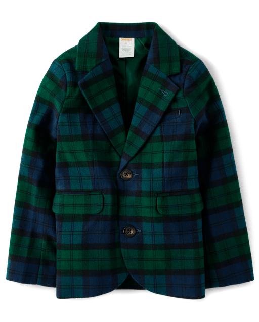 Kids plaid blazer deals