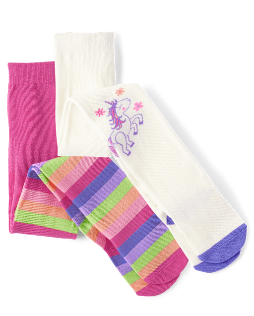 Girls Unicorn Tights 2 Pack Dino Friends MULTI Gymboree