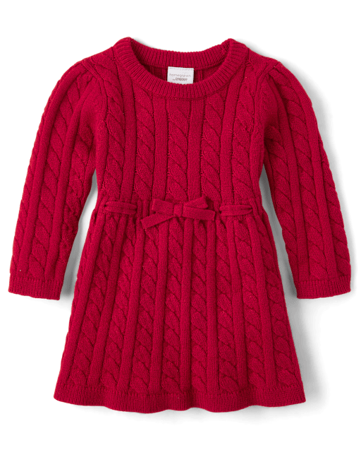 Red cable knit sweater dress hot sale