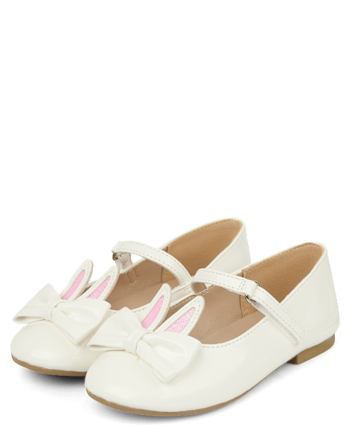 Girls Bunny Bow Ballet Flats - Garden Party - WHITE | Gymboree