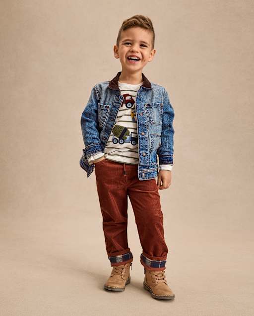 Boys Corduroy Pull On Relaxed Pants - Highland Hills - BROWN | The
