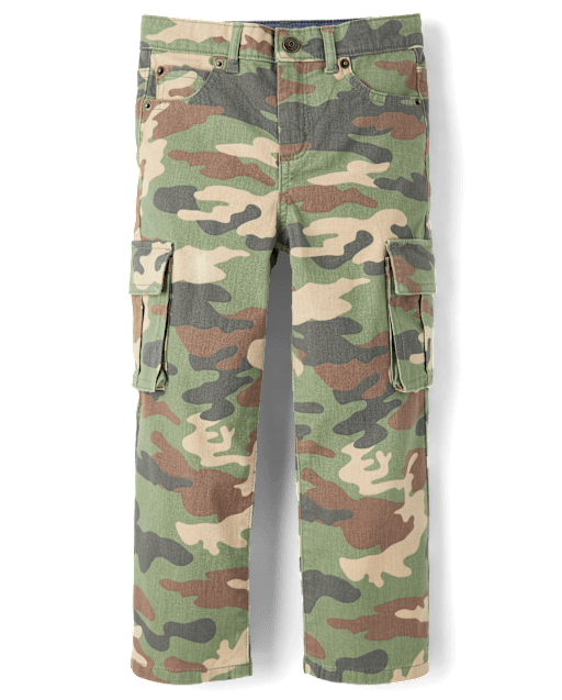 Kids Camo Baggy Cargo Pants - Highland Hills - GREEN | Gymboree