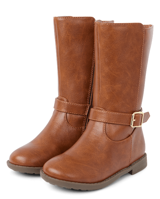 Girls Buckle Tall Boots Little Essentials TAN Gymboree