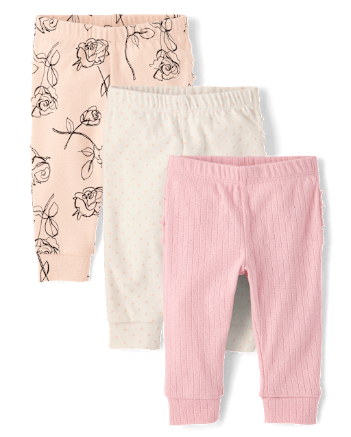 Rose Ruffle Leggings 3 Pack