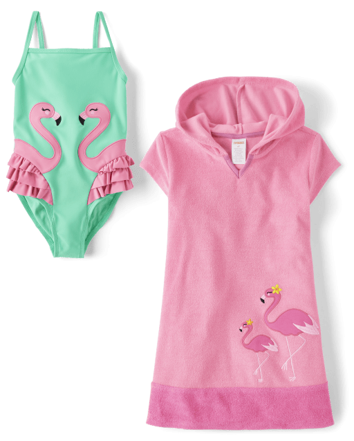 Gymboree flamingo sale swimsuit