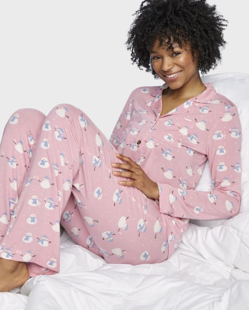 Womens Long Sleeve Modal Pajamas  The Children's Place - PURPLE YAM