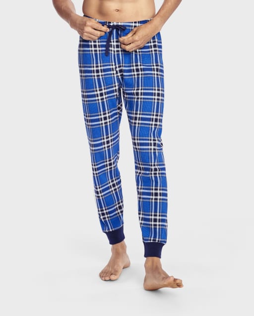 Mens Plaid Thermal Pajama Pants  The Children's Place - BLUE REFLECTION