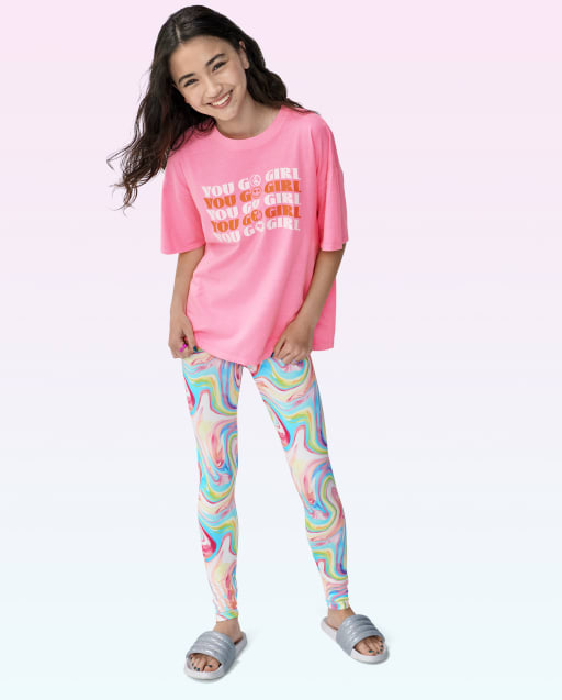 printed leggings for teen girl - Lead