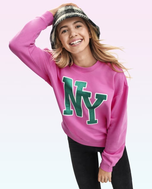 Girls in sweatshirt clearance