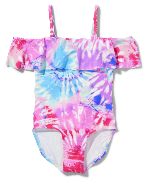 Tie Dye One Shouldered Twin Set Bikini 2022 For Teenage Girls 5 14 Years Two  Piece Swimwear For Toddlers And Kids From Sport_company, $9.11