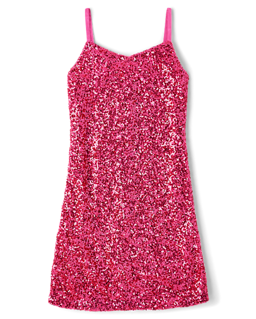 Tween Girls Sleeveless Sequin Slip Dress YREKA PINK The Children s Place