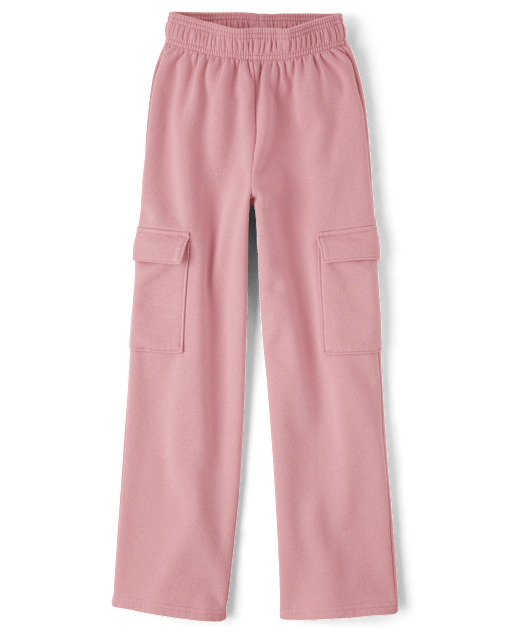 Tween Girls Active Fleece Cargo Pants - PINK | The Tween Girls Active Fleece Cargo Pants - PINK | The
