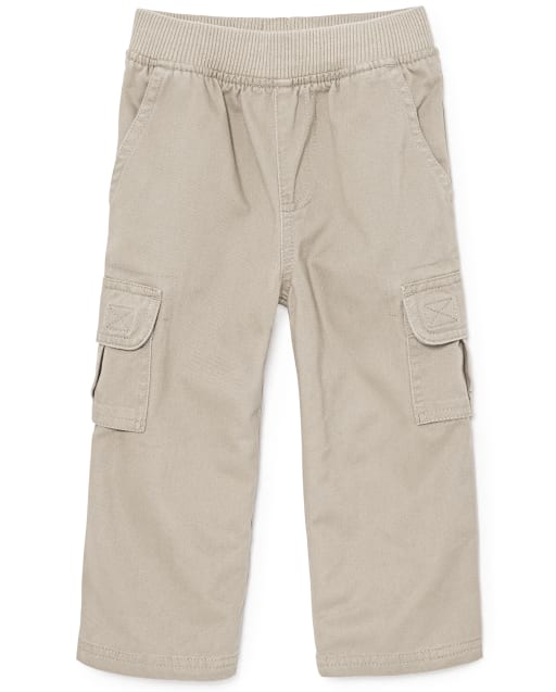 Baby And Toddler Boys Uniform Twill Woven Pull On Cargo Pants SANDWASH The Children s Place CA
