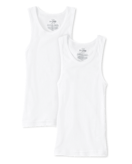 Boys Sleeveless Tank Top 2-Pack - WHITE | The Children's Place