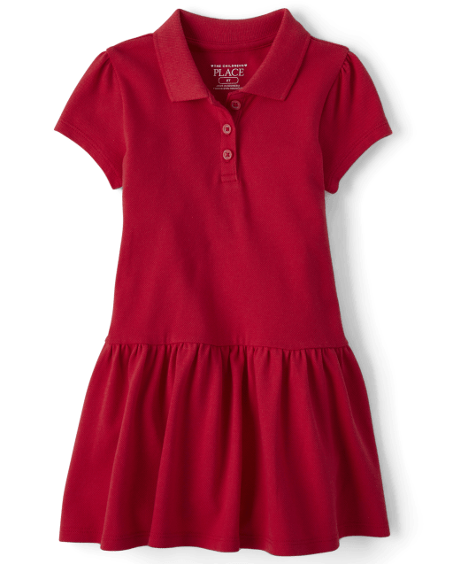 Girls red polo best sale dress