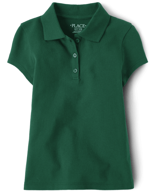 Girls Uniform Short Sleeve Pique Polo SPRUCESHAD The Children s Place