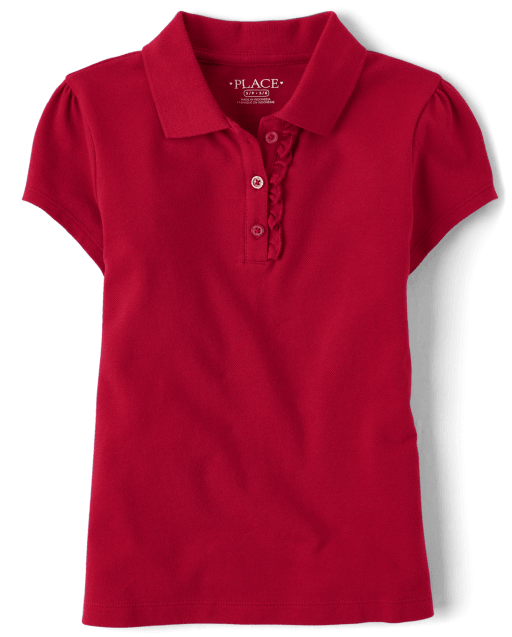 Red polo shirt for girls discount