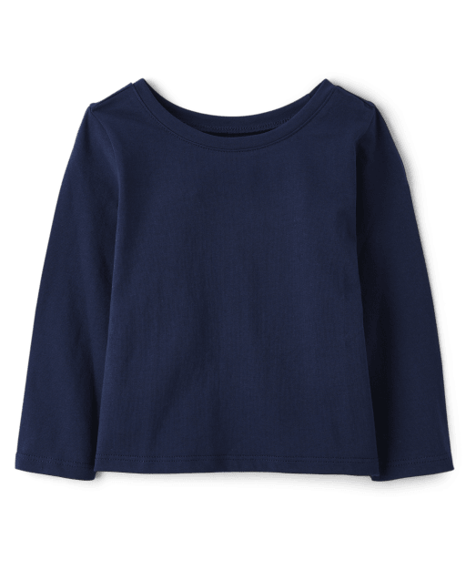 KIDS RELAXED LONG SLEEVE TEE 4-10 TILES DARLS